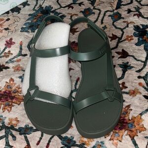 VS Pink green sandals size large